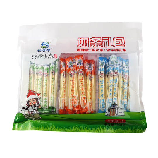 Milk-Flavored Inner Mongolia Hulunbuir Specialty Mixed-Flavor Milk Crisps Cheese Milk Sticks Dairy Products 500g