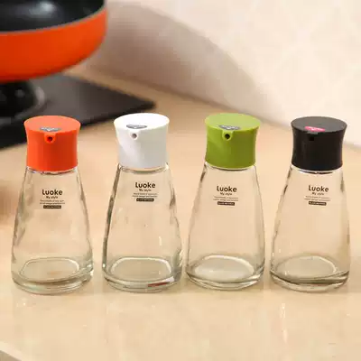4 colors optional oil-controlled glass small oil bottle anti-leak salad oil pot thickened quantitative vinegar bottle soy sauce bottle heat-resistant