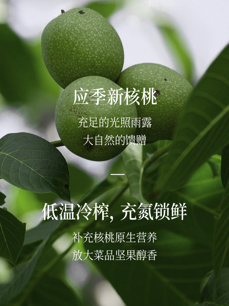 [Shengmai Organic Walnut Oil]First-Grade Cold-Pressed 1L*3 Bottles of Genuine Nutritious Edible Oil for Babies and Mothers