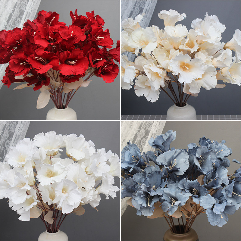 Wedding Celebration Flower Materials Wood Cotton Silk Flowers Wedding Hall Stage Decoration On-site Arrangement Road Leading Flower Arrangement Fake Flower Bouquet