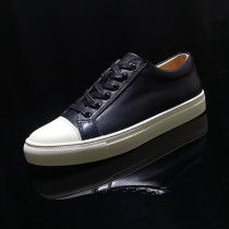 European Station 2024 Spring Autumn New Head Layer Cow Leather Casual Shoes Men Genuine Leather Breathable Board Shoes Personality Handsome Leather Shoes
