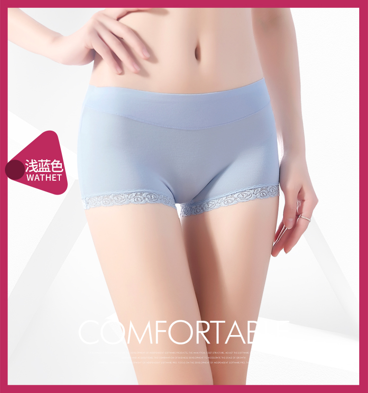 3 kích thước lớn liền mạch cotton box quần lót màu đen tóm tắt phụ nữ sợi tre bốn góc phụ nữ mid-mid quần gợi cảm quần lót nam