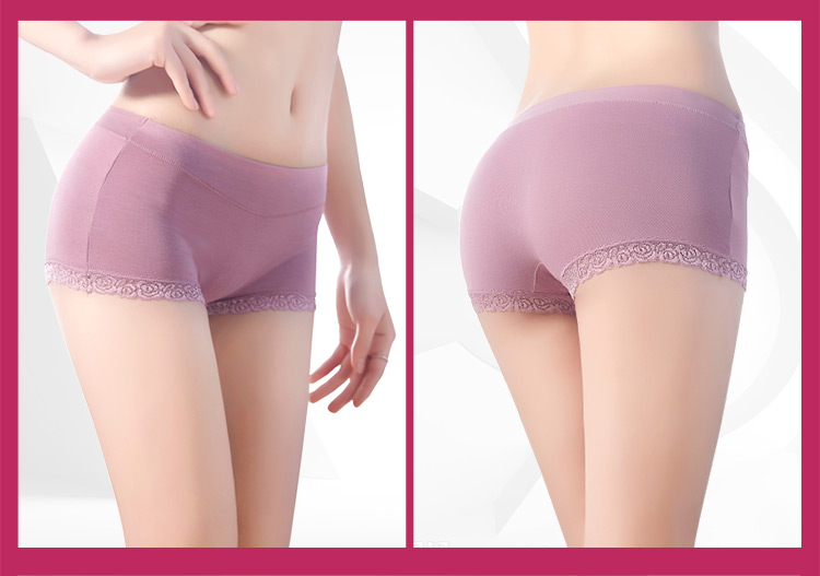 3 kích thước lớn liền mạch cotton box quần lót màu đen tóm tắt phụ nữ sợi tre bốn góc phụ nữ mid-mid quần gợi cảm quần lót nam