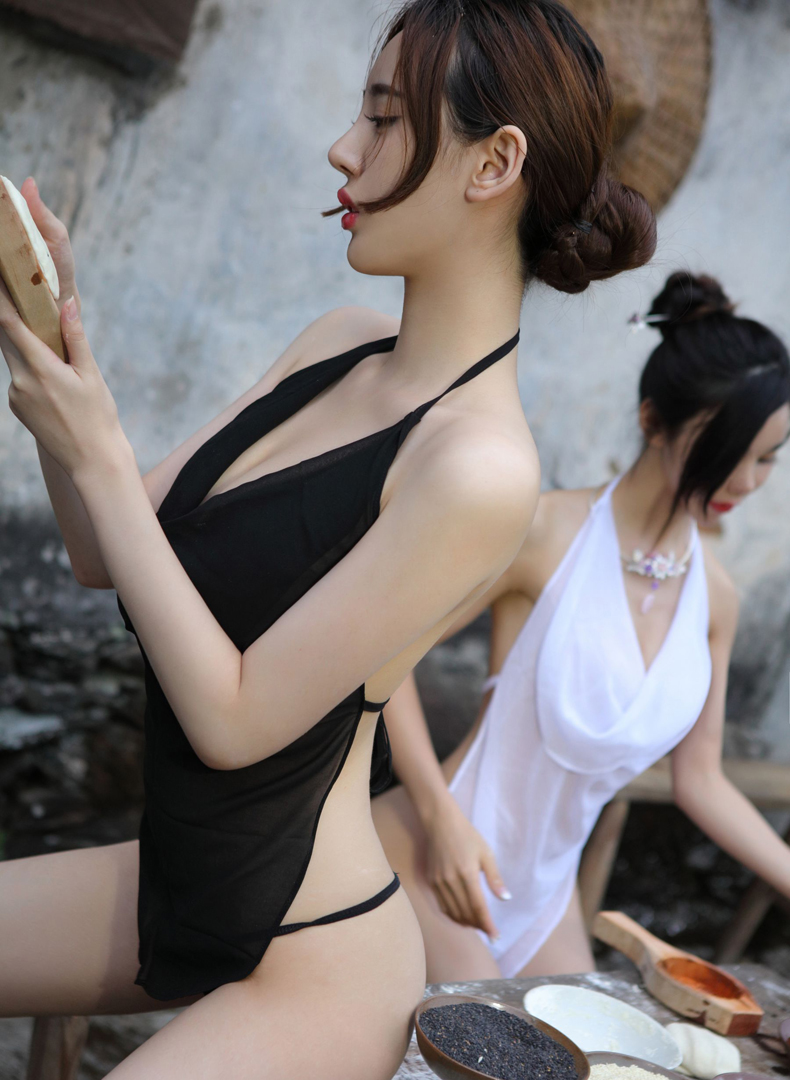 Sexy tạp dề đồ ngủ ladies sexy dành cho người lớn bộ đồ lót quan điểm hot Sao trang phục cổ đại tòa án màu đỏ trong suốt