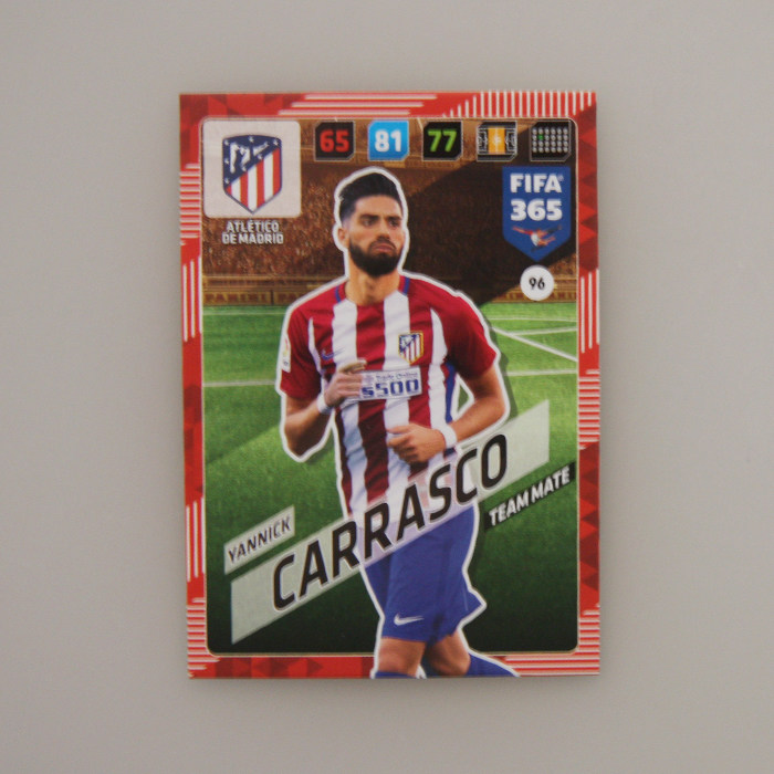 Panini 17-18 FIFA 365 star Cara Madrid Atletico Carasco 96