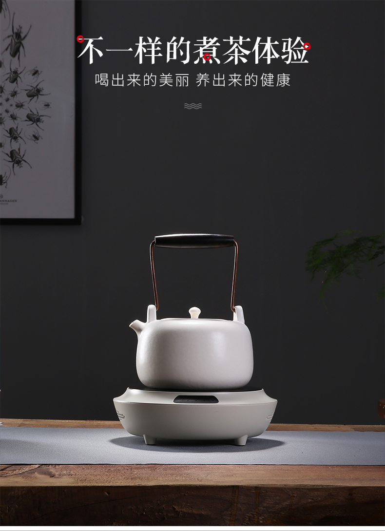 Electric TaoLu boiled tea, white clay soda glaze on the jug kettle health ceramic tea stove teapot small jiangnan