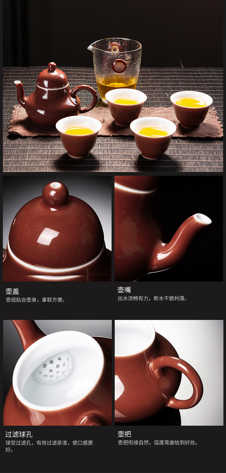 Jingdezhen travel tea set lazy easy crack cup portable bag white porcelain ceramic tourism kung fu teapot