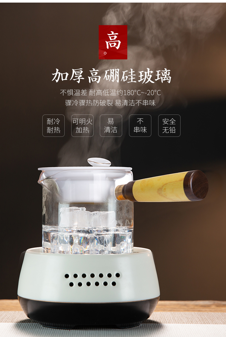 Thickening large - capacity glass pot of household cooking steaming kettle boil water curing pot of tea, the electric TaoLu high - temperature steam pot