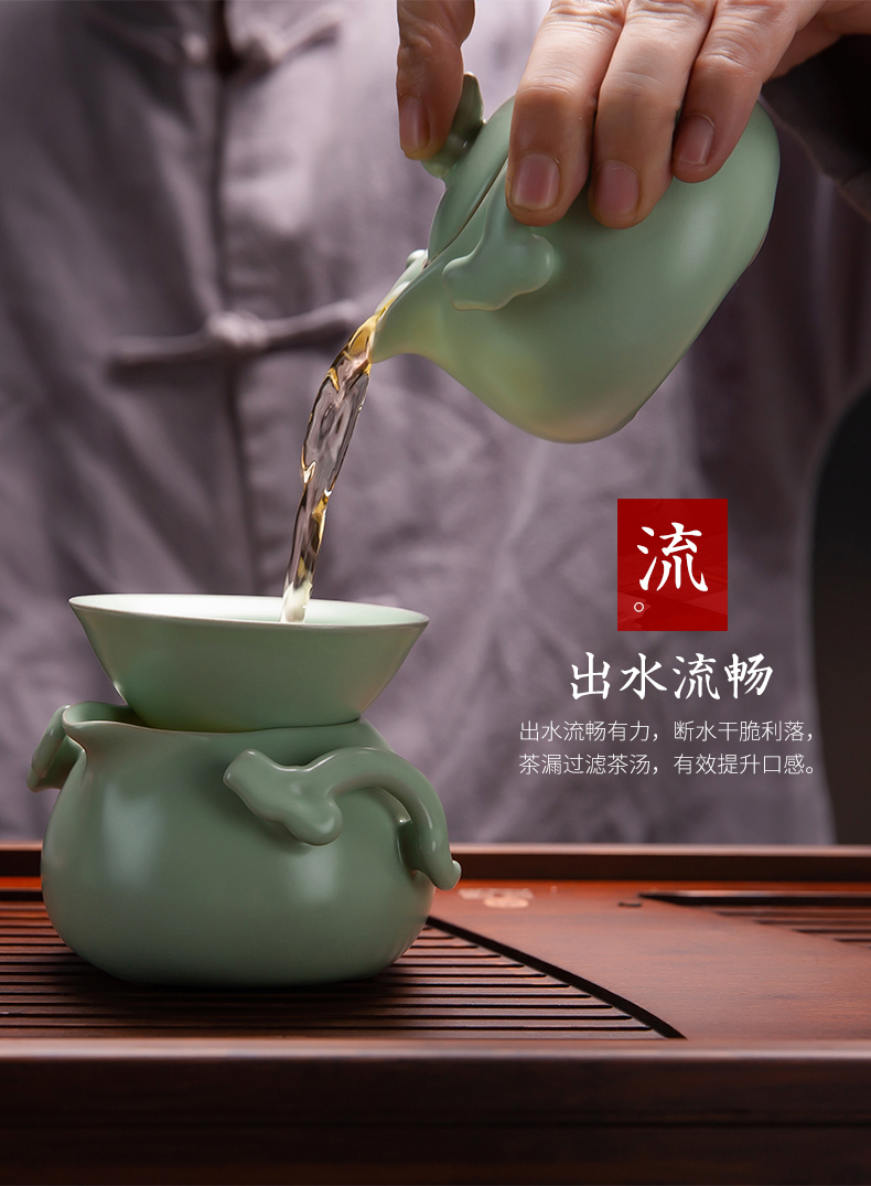 Ceramic kung fu tea tea set suits for your up cup home open piece of Chinese can have contracted tea taking office