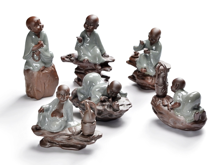 Tea pet longquan celadon ceramics play kung fu Tea Tea Tea Tea tray accessories furnishing articles of handicraft its elder brother up of the Buddha