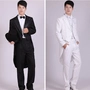 Trắng tuxedo ma thuật hiển thị trang phục phù hợp với nam phù hợp với nhạc trưởng quần áo nam điệp khúc trang phục khiêu vũ quần áo thể thao nam