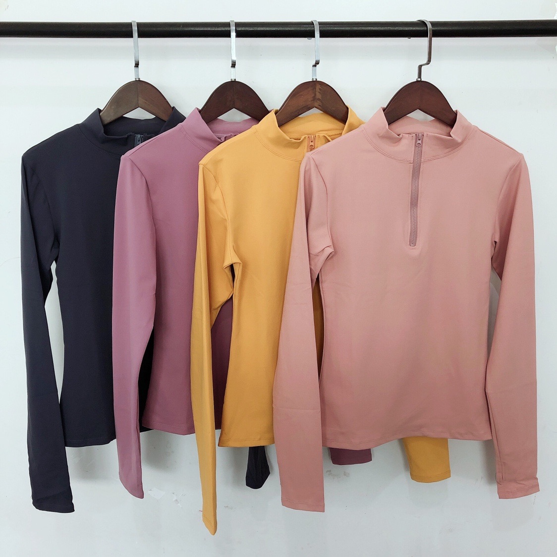 Standout slim speed dry jersey half-laced running sports long sleeve T-shirt female high play yoga clothes spring and autumn sweatshirt