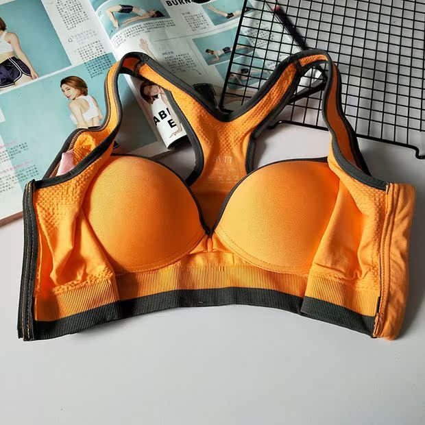 Chuyên nghiệp hai lớp cường độ cao chống rung cố định miếng đệm ngực tập hợp không có vòng thép thể thao áo ngực chạy tập thể dục yoga đồ lót quần áo tập yoga