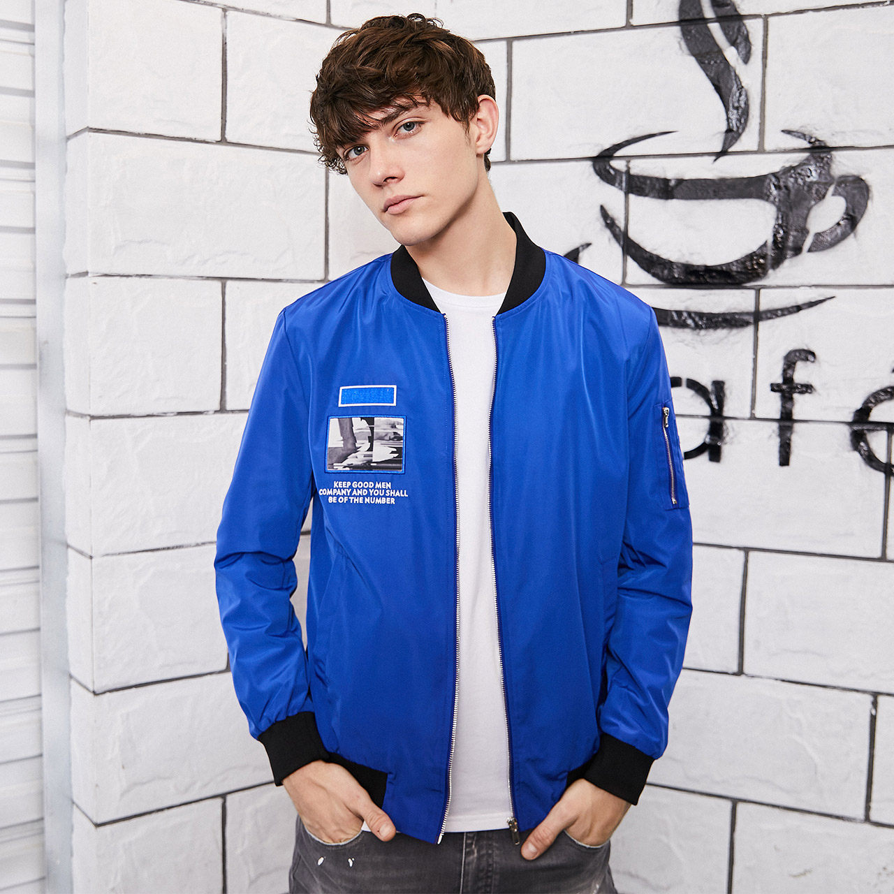 Genio Lamode 19年春季新款 男式短款棒球领夹克外套 天猫优惠券折后￥99包邮（￥399-300） 多色