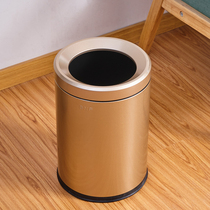 Southern GNF stainless steel uncapped round trash can home 12 liters bedroom living room bathroom hotel 8L double-layer