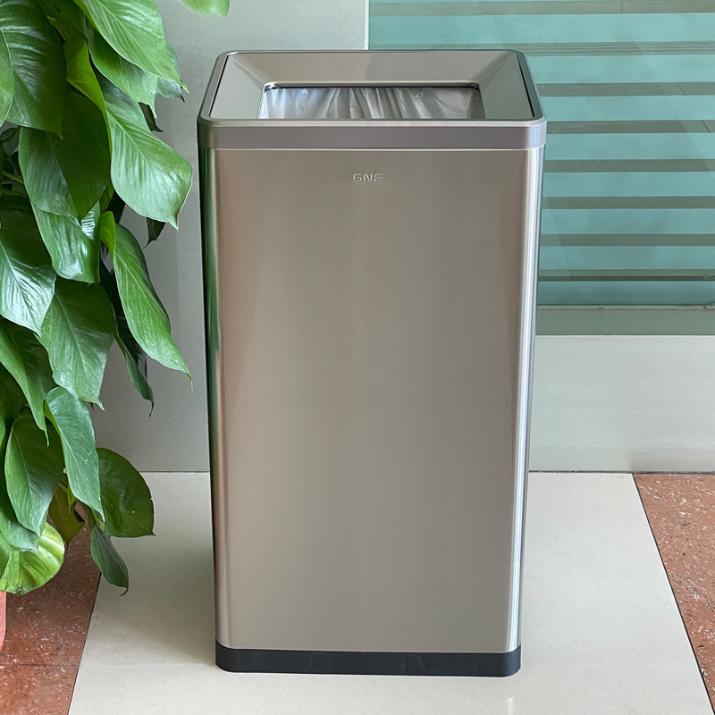 Southern GNF stainless steel trash can commercial 50L large-capacity hotel shopping mall company corridor large direct throw without cover