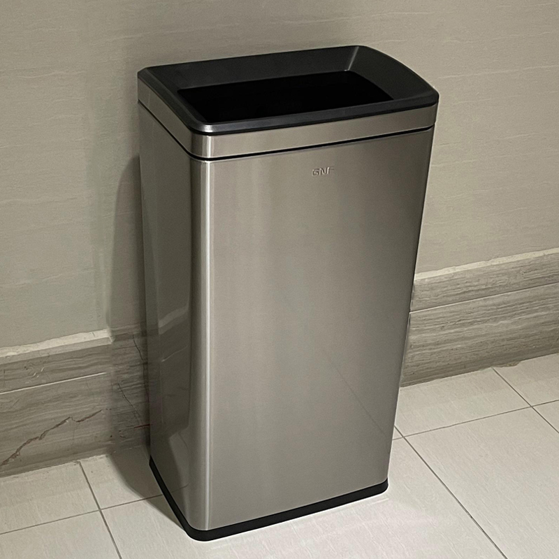 Southern Gnf Stainless Steel Trash Can 50L Large Capacity 40L Hallway Bathroom Company 20L Small Square Without Lid