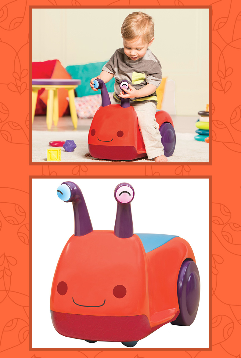 xe thăng bằng rẻ Hoa Kỳ hơn Le B.Toys ốc sên bước xe đẩy trẻ em bốn bánh cân bằng nhạc vành đai 1-3 tuổi - Smart Scooter xe thăng bằng cho bé