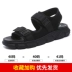 Mùa hè 2020 mới màu đơn giản Dép Velcro giản dị gót phẳng thoải mái xu hướng giày đi biển cá tính - Sandal Sandal