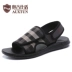 Giày sandal nam đế xuồng 2019 hè mới phiên bản Hàn Quốc của giày nam hoang dã Velcro cá tính đi biển thủy triều - Sandal