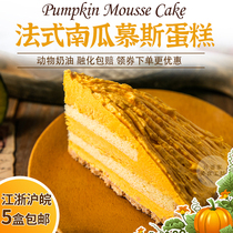 Bigville Pumpkin Mousse Café Buffet Frozen Cake Afternoon Tea Break Small West Snack Bread Cookies