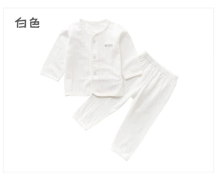 Tongtai mùa hè mới phần mỏng trẻ sơ sinh cotton dài tay nam giới và phụ nữ bé đồ ngủ trẻ em đồ lót bộ