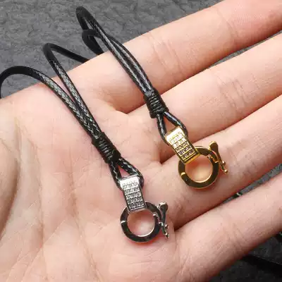 Buddha chain universal buckle wax leather rope handmade pendant rope Thailand single hanging quick release buckle Buddha chain hanging rope item