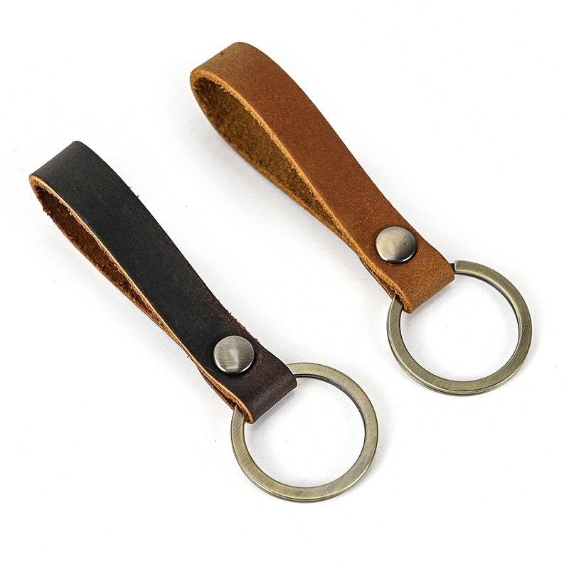 Vintage Handmade Cowhide Crazy Horse Leather Keychain Genuine Leather Key Ring Gift Car Couple Chain Hanging Chain Leather Cord Vintage Handmade Cowhide Crazy Horse Leather Keychain Genuine Leather Key Ring Gift Car Couple Chain Hanging Chain Leather Cord