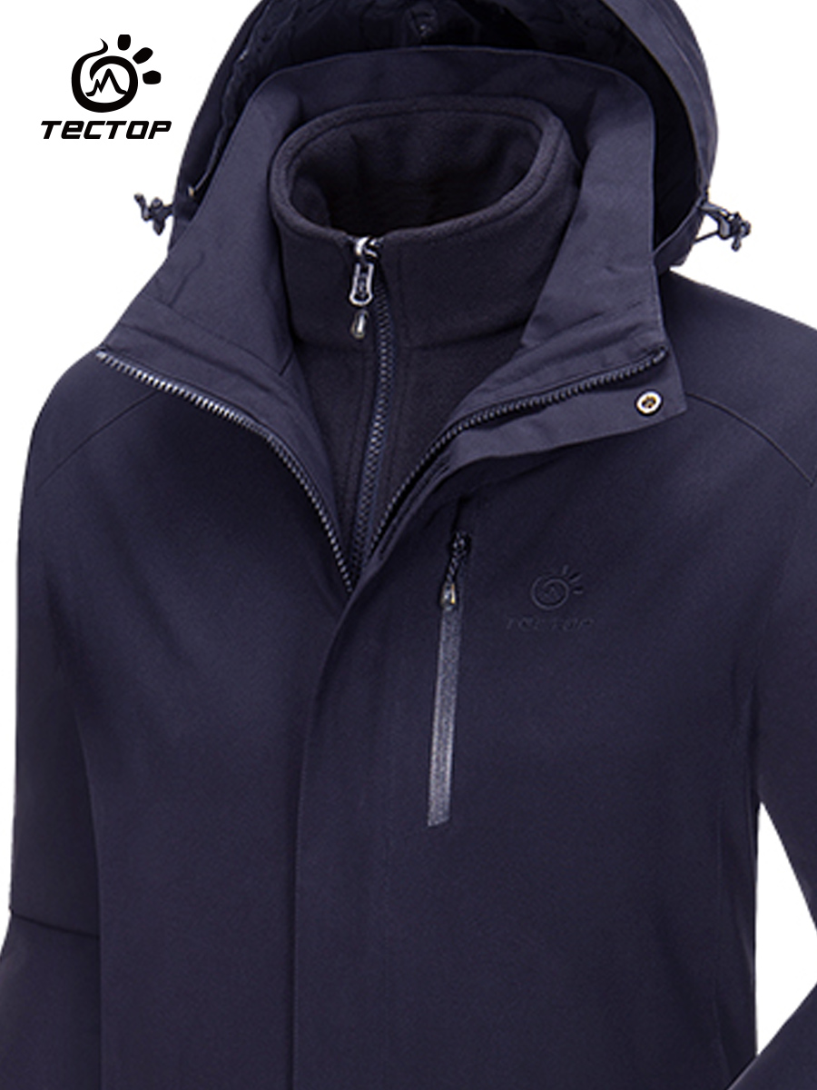 Winter new stormtrooper men thickened three-in-one two-piece set female windproof warm Tibet mountaineering suit large size jacket