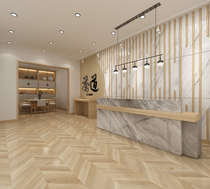 Fish bone herringbone spelling factory direct reinforced composite Nordic environmental protection waterproof household clothing store art wood floor