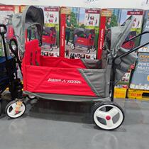 Sam Ruifeier baby walking four-wheel trailer double canopy sunshade folding car second child travel outdoor camping four-wheel