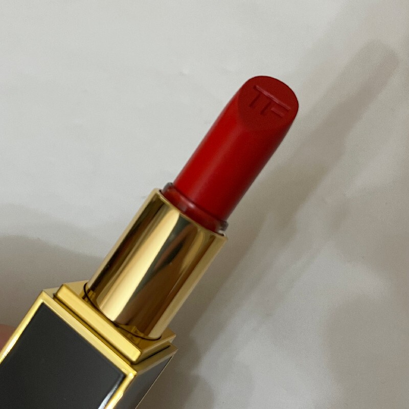Tf Lipstick 15 Orange-Red Brightening Black Tube Lipstick 16 Enhances Complexion Classic Creamy Tomato Red Long-Lasting Non-Fading