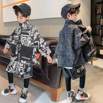 Boys spring clothing suit 2022 Spring new CUHK Tong Hans version of Spring and Autumn Street Dance Hip-hop on the trendy trend