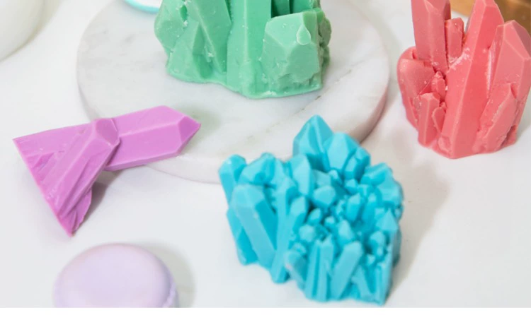 AiChef Coral Series Fondant Silicone Khuôn Kim cương Cột Pha lê Ice Snow Iceberg Bộ 4 dụng cụ làm bánh - Tự làm khuôn nướng khuôn silicon hình thú