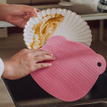 Tree natural wood pulp cotton dishwashing cloth Clean deity Kitchen Special Water Absorption Rag Brush Pan Sponge Wipe PEPPERS