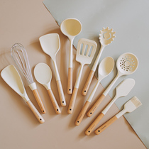 Tree Silicone Silicone Shovel Soup Spoon Kitchenware Suit Home Kitchen Fried Dish With Pan Scoop Spoon Full Cooker Seven Pieces