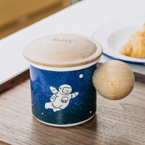 Tree Enamel Space Odyssey Astronaut Star Airlines Enamel Cup Home Water Cup Mug with Cover Cup Coffee Cup