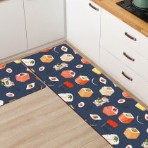 Kitchen floor mat high-grade leather waterproof oil-proof erasable disposable door household carpet access door mat non-slip