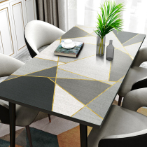 Nordic pvc leather table cloth waterproof anti-oil wash-proof and burn-proof modern home upscale TV cabinet table tea mat