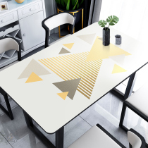 Creative Geometry Nordic Wind Light Lavish Leather Table Cloth Waterproof Anti-Oil Wash-Proof Home Pvc Table Tea Table Mat