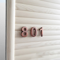  Gold three-dimensional number sticker Household digital house number Silver room number plate number sticker Bronze house number imitation metal
