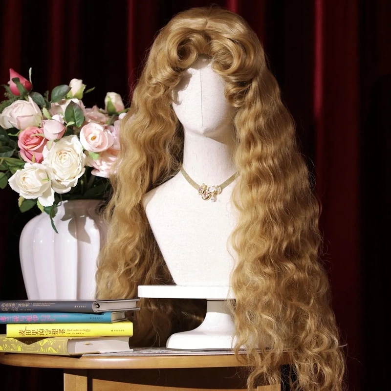 Wig Female Princess Diary-French Fluffy Wool Curly Lolita Long Wig Long Curly Hair Gorgeous Retro Cos Wig Female Princess Diary-French Fluffy Wool Curly Lolita Long Wig Long Curly Hair Gorgeous Retro Cos