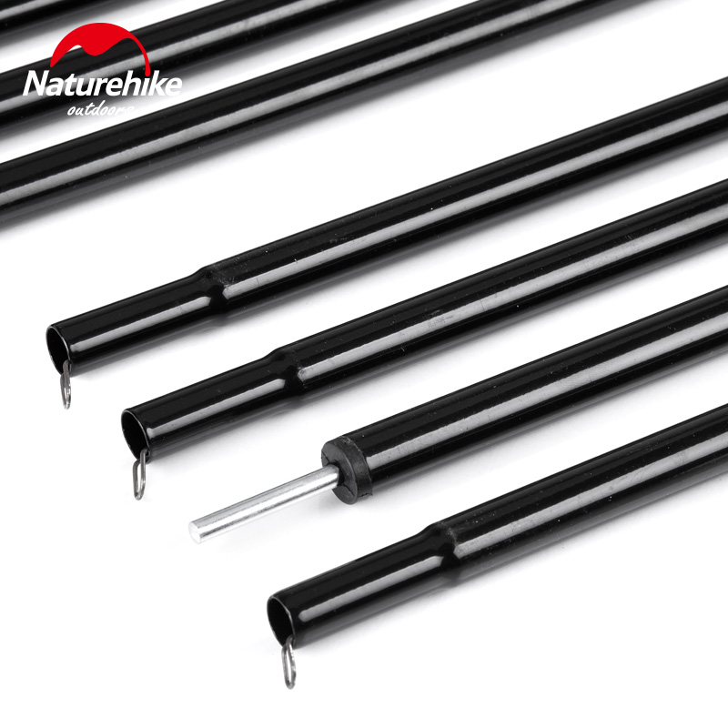 NH tán hỗ trợ cực lều khung phụ kiện thanh lều hội trường cực cực 4 m dài màu đen dày cọc cắm trại