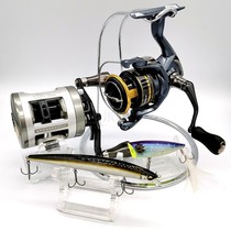 Lujah Bait Spinning Wheel Drop Wheel Intended Bait Display Shelf Fish Bait Fake Acrylic Stainless Steel Metal Show Shelf