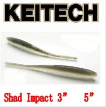 Japan KEITECH Shad Impact3 5 inch K Pendulum Tail Worms Import soft bait ospreted lead-free Luia