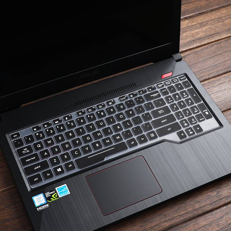 15,6 inch ASUS pháo đài bay bốn thế hệ máy tính xách tay FX63VD7300 máy tính xách tay bảo vệ bàn phím màng bụi che phủ toàn bộ đệm trong suốt phiên bản lửa fx80g đặc biệt - Phụ kiện máy tính xách tay balo máy tính