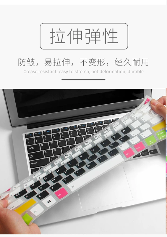 Apple MacBook bàn phím máy tính xách tay màng bảo vệ Pro13.3 Air13 che bụi 12-inch Mac phổ đệm bìa thư shortcut bộ chủ chốt của bảo hiểm đầy đủ của cuốn sách dán nữ - Phụ kiện máy tính xách tay