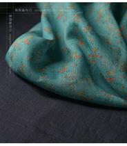30% off Order fabric Pure Ramie Digital printing fabric Dress Robe fabric Flower room