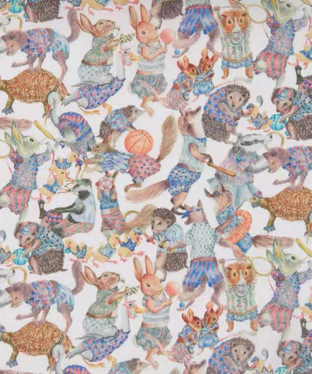 British Liberty Liberty full cotton small crummy fabric door amplitude 1 36 m 1 meter for a dozen