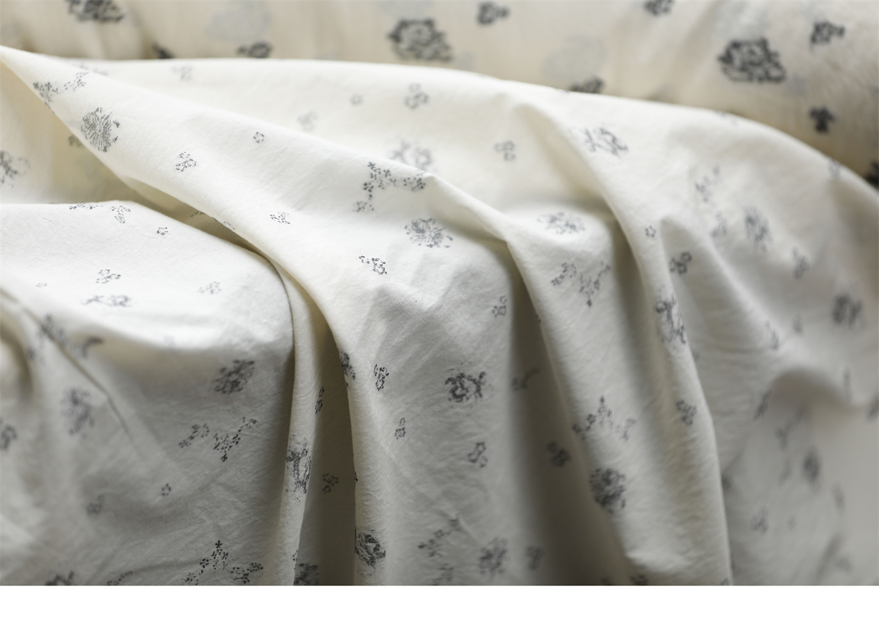 Brand Order Long Suede Cotton Fabric Custom Jacquard Embroidered Pure Cotton Cut fabric